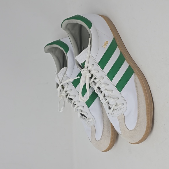 adidas Originals | Shoes | Adidas Og Samba 8 White Fairway Green Gold  Trefoil Gum Heel 08 Mens Size 15 | Poshmark